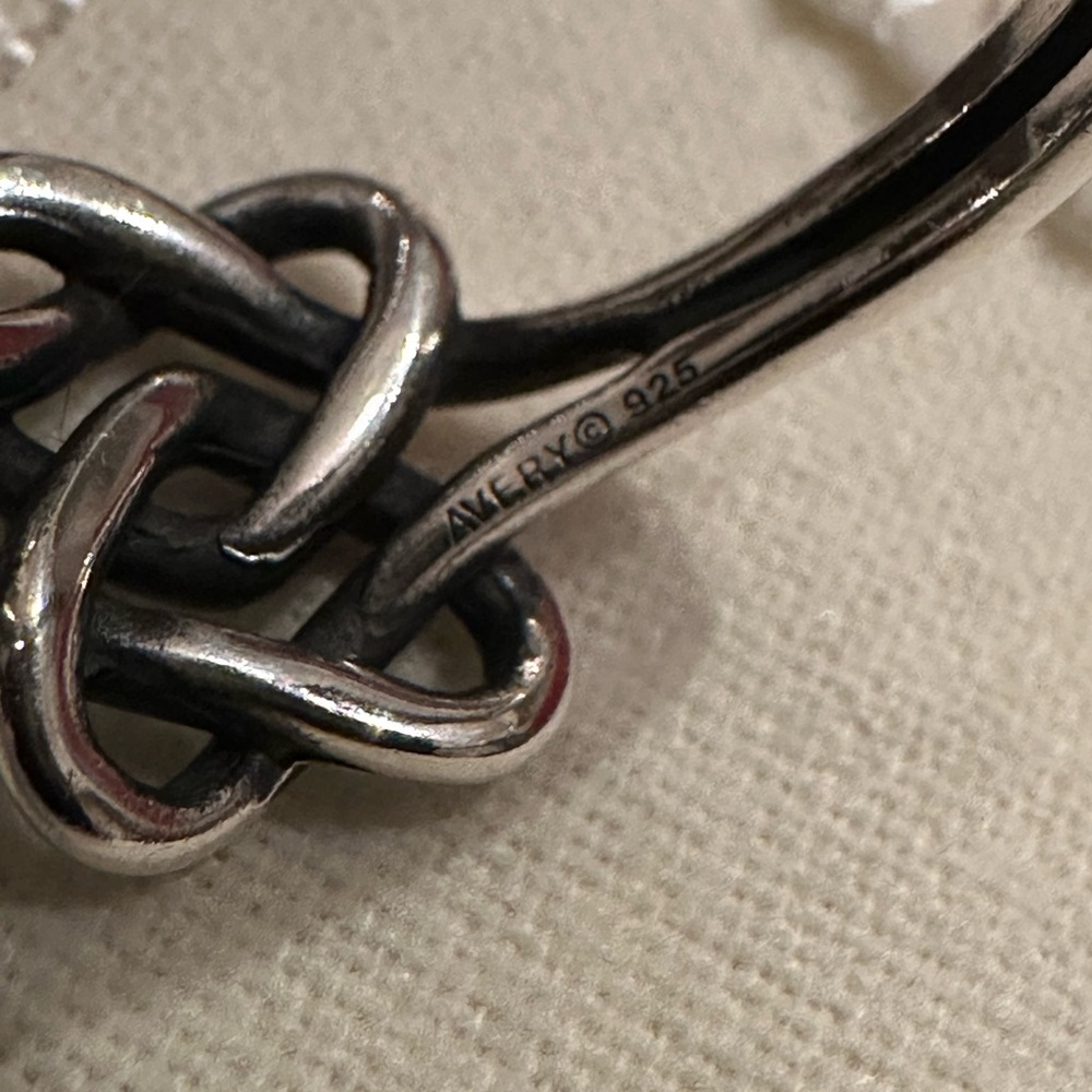 James Avery Retired 925 Sterling Silver Intertwined Hearts Ring Size 9.5 ❤️ - Picture 5 of 9